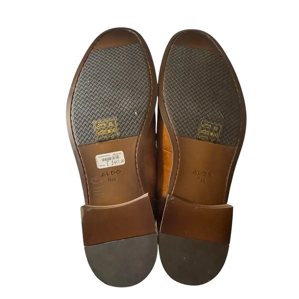 Aldo NEW Cognac Schegerflex Horsebit Leather Loafers Men’s Size 13 Brown